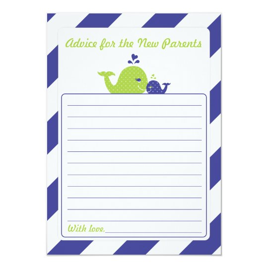 Tarjeta Consejo de la fiesta de bienvenida al bebé de la
