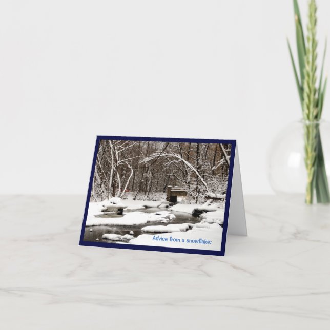 Tarjeta Consejo de un copo de nieve (Anverso)