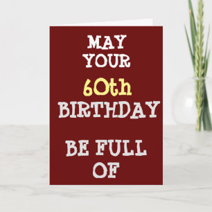 Tarjeta CONSEJO DIVERTIDO PARA SU **6Oth** CUMPLEAÑOS