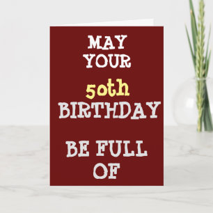 TARJETA CONSEJO DIVERTIDO PARA SU CUMPLEAÑOS **5OTH**