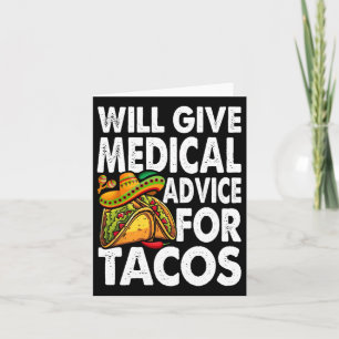 Tarjeta Consejos Médicos Para Tacos Mexicanos Cinco De May