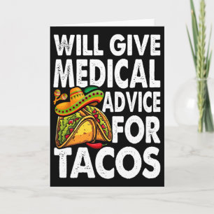 Tarjeta Consejos Médicos Para Tacos Mexicanos Cinco De May