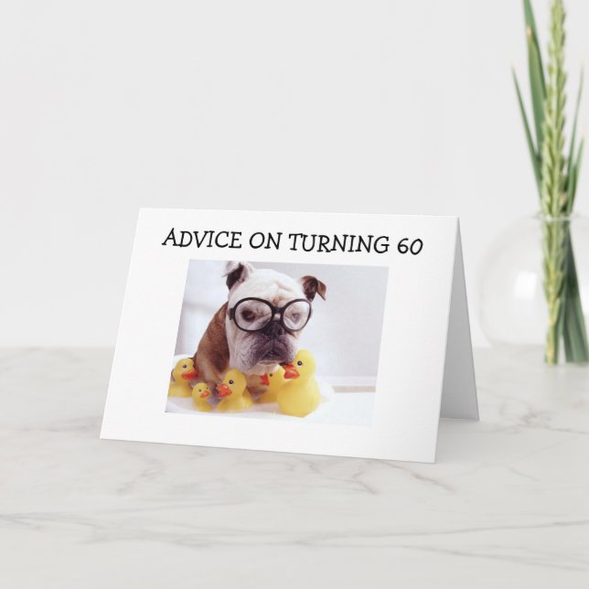 TARJETA CONSEJOS PARA CUMPLIR "60" (Anverso)