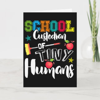 Tarjeta Conserje Escolar De Pequeños Humanos - De Vuelta A