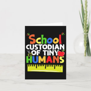 Tarjeta Conserje Escolar De Pequeños Humanos - Vuelta Al C