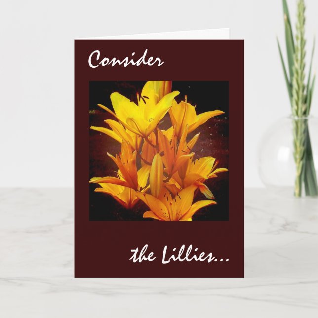Tarjeta Considere el Lillies (Anverso)