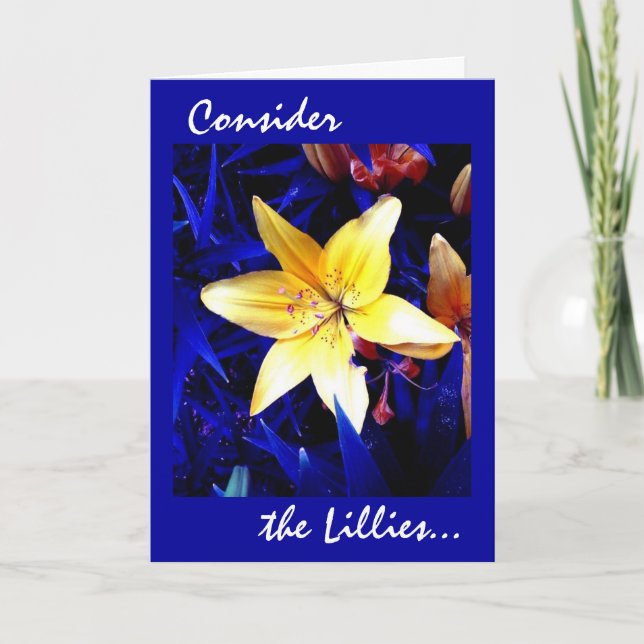 Tarjeta Considere el Lillies (Anverso)