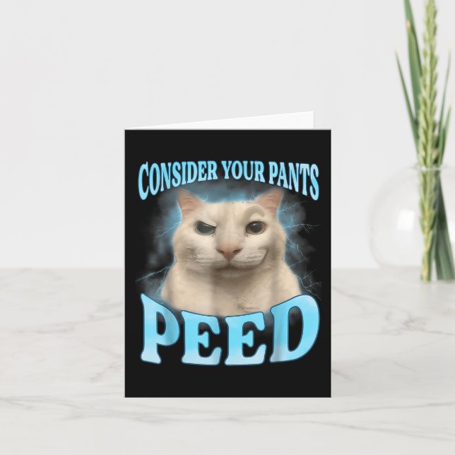 Tarjeta Considere sus pantalones orejan divertido meme de  (Anverso)