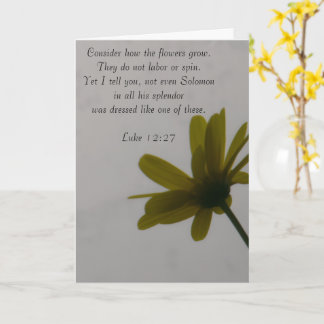 Tarjeta Consideren cómo crecen las flores silvestres