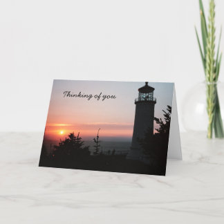 Tarjeta Consiga bien con puesta del sol hermosa