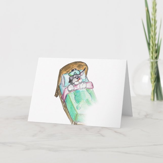 Tarjeta consiga bien pronto: cama (Anverso)