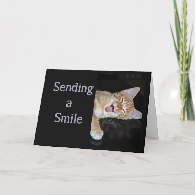 Tarjeta Consiga los abrazos bien, los besos y el gato (Anverso)