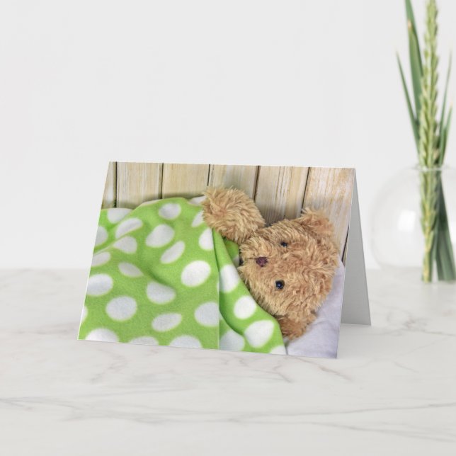 Tarjeta Consiga pronto el oso de peluche bien (Anverso)