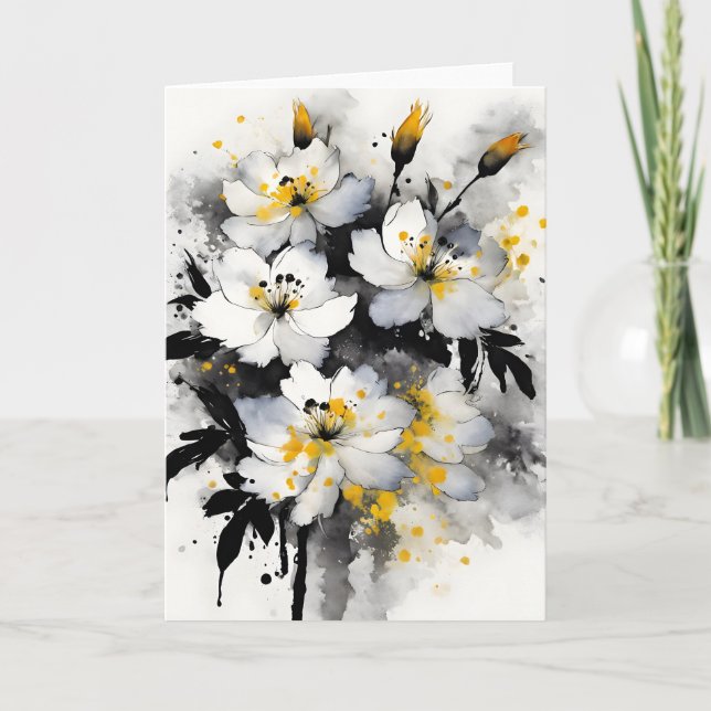 Tarjeta Consolida - Watercolor flowers (Anverso)