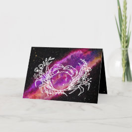 Tarjeta Constelación de cáncer de galaxia Rótulo de Zodiac