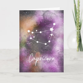 Tarjeta Constelación de Capricornio Galaxia Zodiac