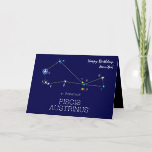 Tarjeta Constelación del hemisferio sur Piscis Austrinus