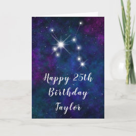 Tarjeta Constelación Sagittarius Zodiac Feliz cumpleaños