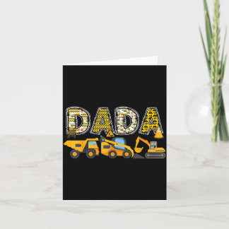 Tarjeta Construcción Dada Excavadora Familia Niños a Juego
