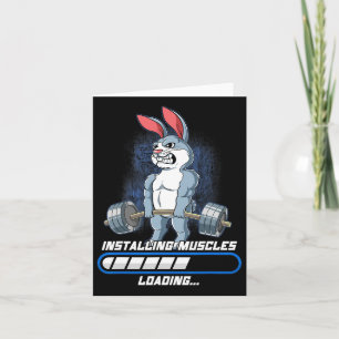 Tarjeta Construcción De Cuerpo De Gimnasio Instalando Músc