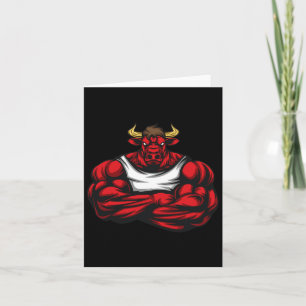 Tarjeta Construcción de cuerpos fuertes como toros