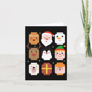 Tarjeta Construcción de Navidades de amigos de ladrillo de
