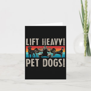 Tarjeta Construcción De Perros De Mascota Pesado Retro Par