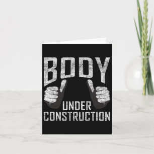 Tarjeta Construcción de un cuerpo en construcción de un gi