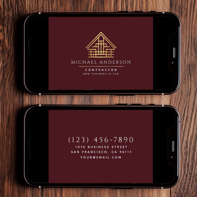 Tarjeta Construcción de viviendas digitales Empresa roja (Subido por el creador)