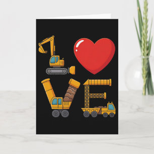 Tarjeta Construcción San Valentín Amor Deletreado Con Cami