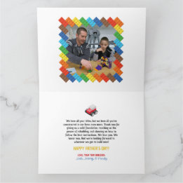Tarjeta Constructor Bonus Dad, Stepdad, Marido, Ladrillos