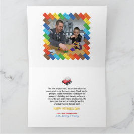 Tarjeta Constructor Bonus Dad, Stepdad, Marido, Ladrillos 