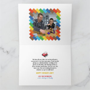 Tarjeta Constructor Bonus Dad, Stepdad, Marido, Ladrillos