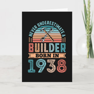 Tarjeta Constructor nacido en 1938 90th Birthday Gift Buil