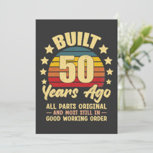 Tarjeta Construido hace 50 años todas las piezas originale