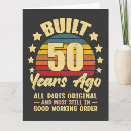 Tarjeta Construido hace 50 años todas las piezas originale