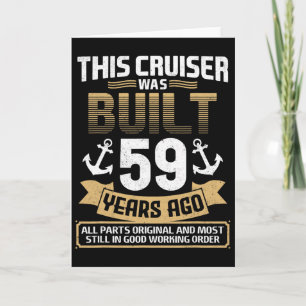 Tarjeta Construido hace 59 años Vintage 59 años 59 cumplea
