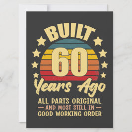 Tarjeta Construido hace 60 años todas las piezas originale