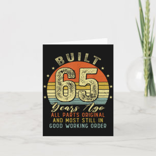 Tarjeta Construido hace 65 años Cumpleaños divertido 65 cu