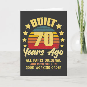 Tarjeta Construido hace 70 años todas las piezas originale