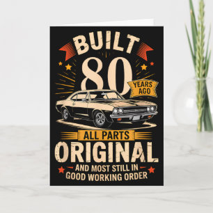Tarjeta Construido hace 80 años - Regalo divertido de cump