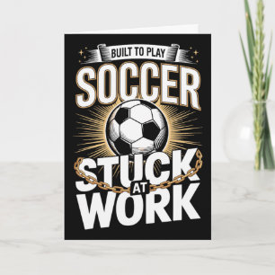 Tarjeta Construido Para Jugar Fútbol Atascado En El Trabaj