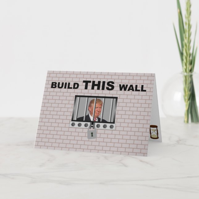 Tarjeta Construyan ESTE muro / Anti Trump, (Anverso)