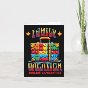 Tarjeta Construyendo Ladrillos Vacaciones Familiares Const