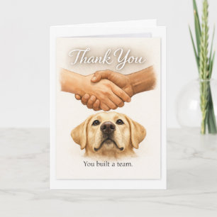 Tarjeta Construyó un Equipo – Perro Guía Labrador Amarillo