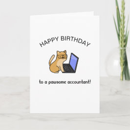 Tarjeta contador genial divertido lindo gato de oficina cu