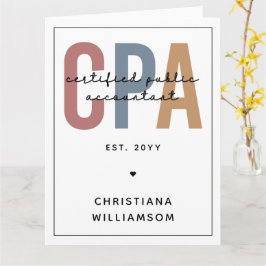 Tarjeta Contador público certificado por CPA Retro Persona