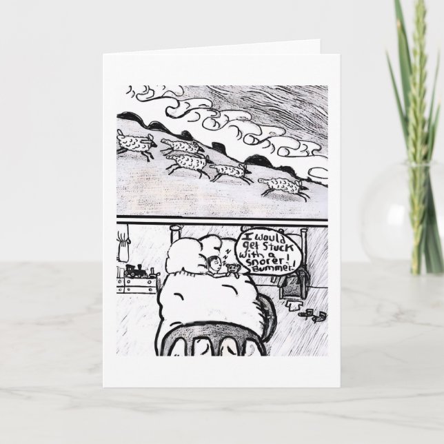Tarjeta Contando ovejas para dormir (Anverso)