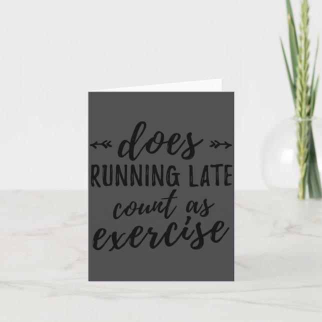 Tarjeta ¿Contar Corriendo Tarde Como Ejercicio Divertido  (Anverso)
