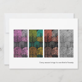 Tarjeta contemporánea estilosa de los Árboles del 